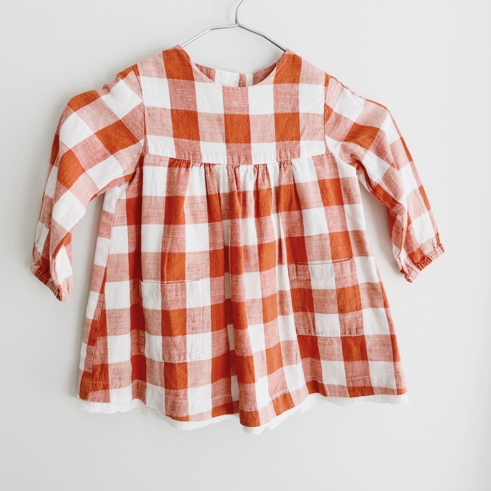 Beautiful Little Cotton Clothes, Baby/Toddler Gingham Dress - Picture 12 of 14